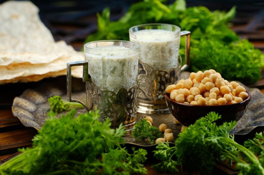 Gatig and Ayran in Azerbaijani Cuisine