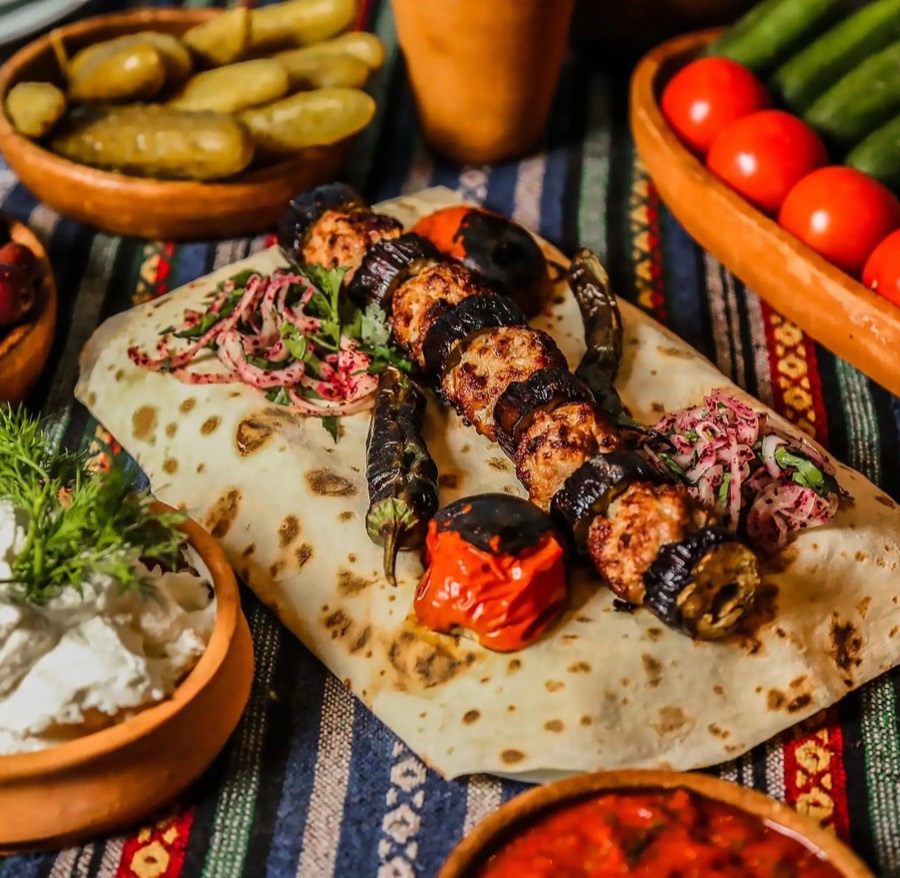 Azerbaijani plov table